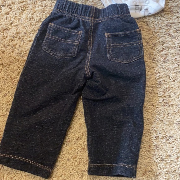 BNWOT/LIKE NEW 3-piece baby boy Carter’s raccoon vest/bodysuit/pants set 12M - Picture 5 of 5